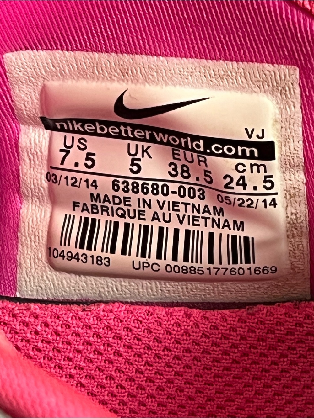 Nike Free TR Connect 2 Training Shoes Gray Leopard & Pink Size 7.5 - Picture 8 of 8